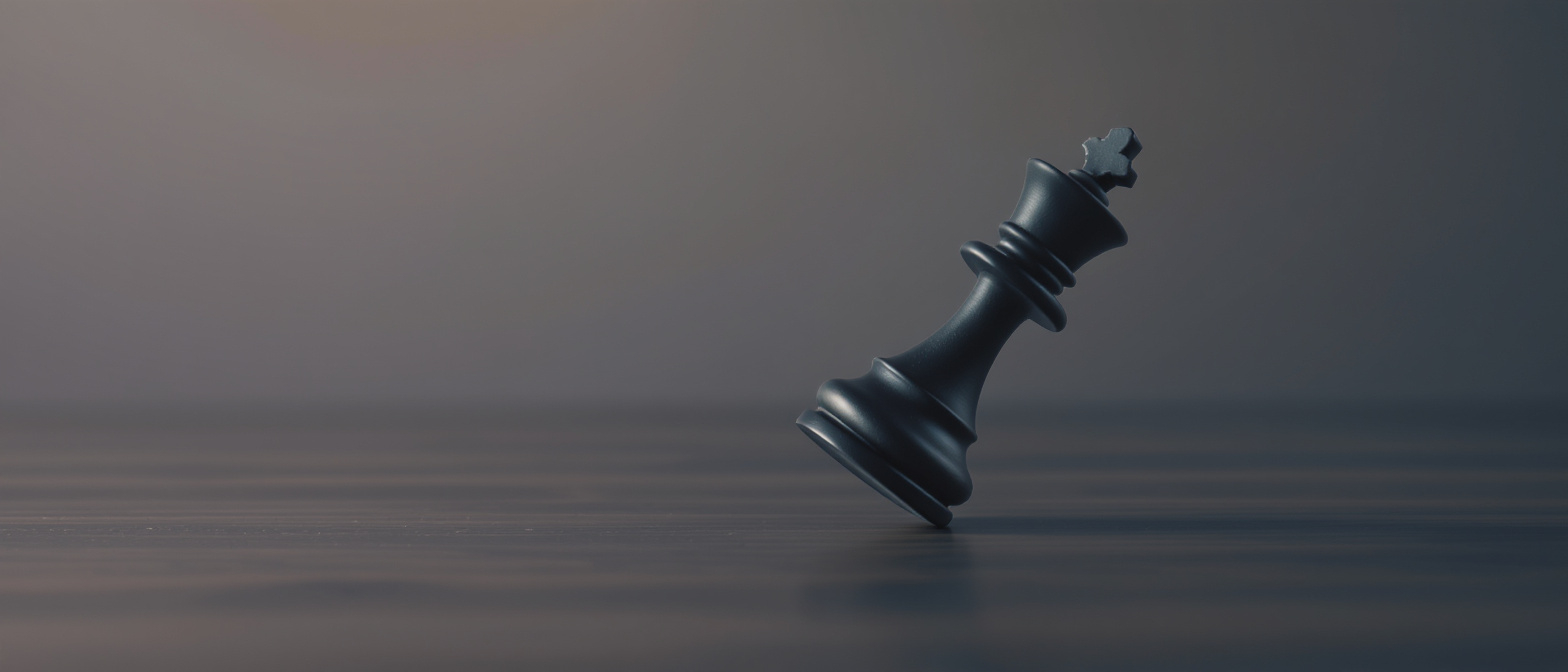A single chess piece frozen mid-move on a wooden board, soft side light — the visual metaphor for known intent that cannot be initiated.